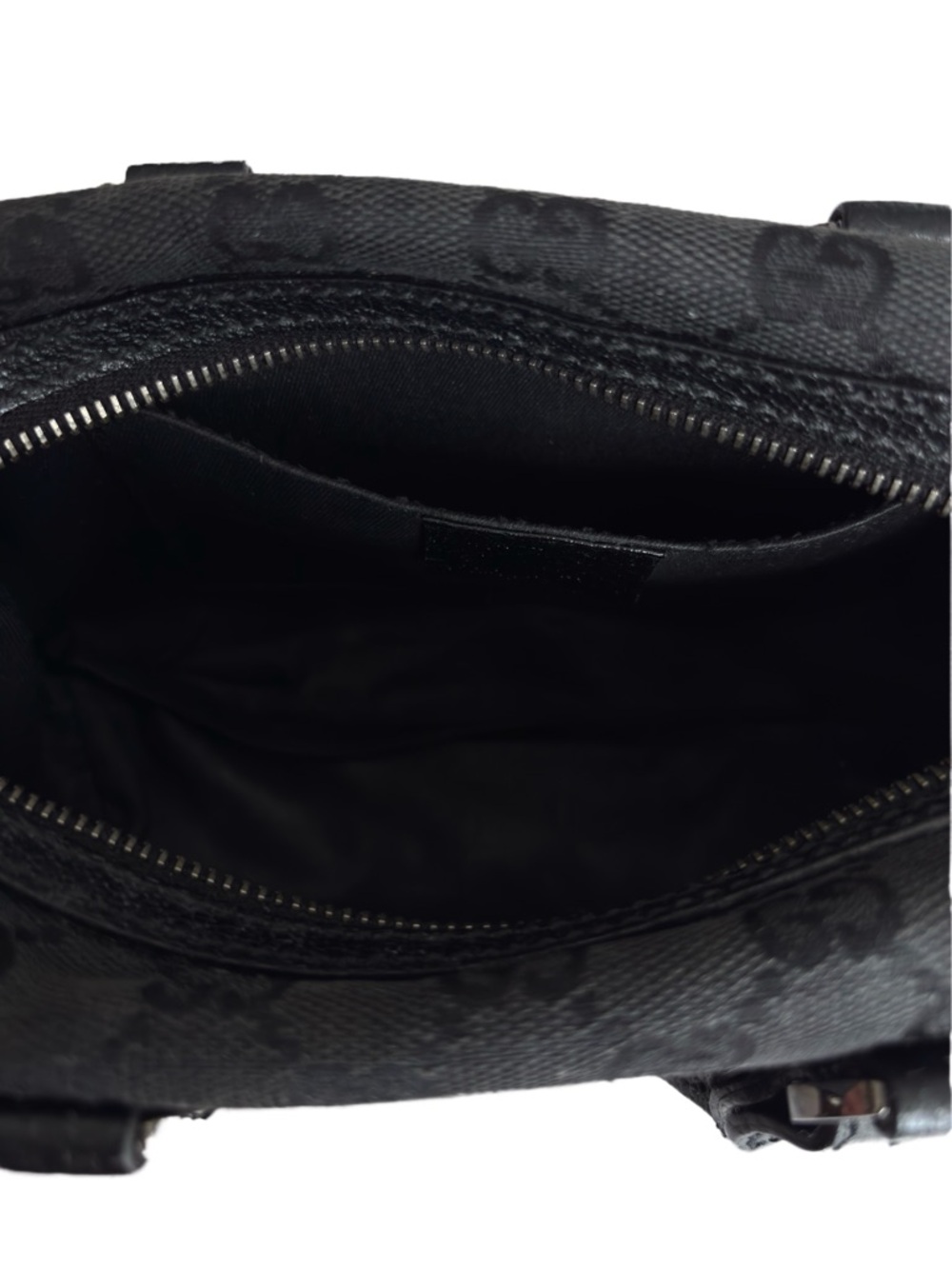 Vintage Gucci GG Canvas Black Boston Bag Mini Handbag Dual Leather Handles Y2K - Picture 11 of 13